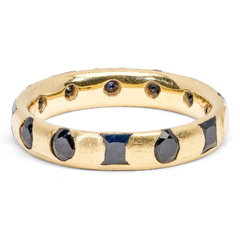 women classic rings -Black Mixed Cut Celeste Ring - Made to Order