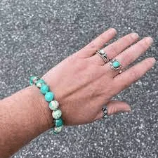 women adjustable charm bracelets -Timeless Turquoise Bracelet