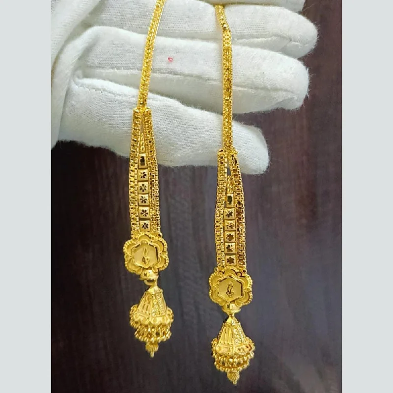 women pearl earrings -Pari Art Jewellery Gold Forming Jhumki Earrings