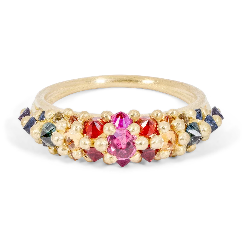 women birthstone engagement rings -Rainbow Galaxy Ring - Made to Order