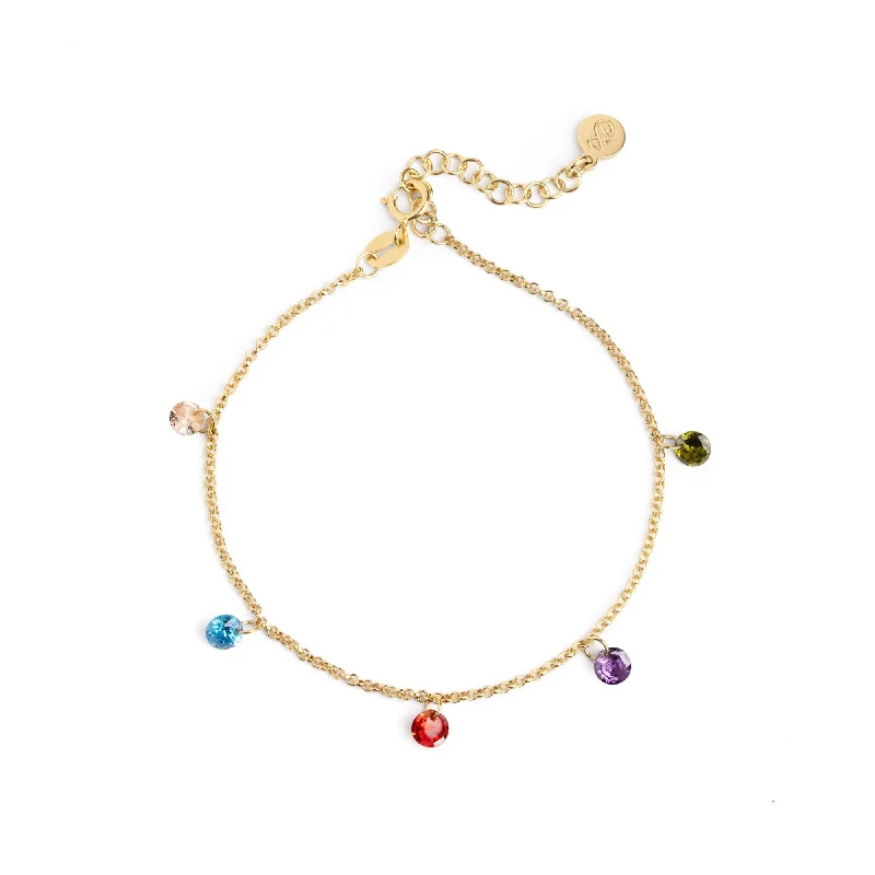 women wedding bangles -Color Sparks Gold Bracelet