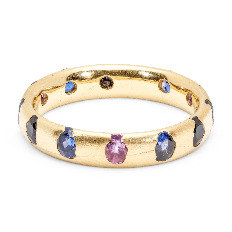 women stackable gemstone rings -Serpentine Celeste Ring - Size 6.5 - 9473