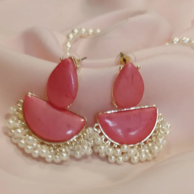 women drop stud earrings -Raddhi Jewels Lastest Fashion Pearl Drop Chandbali Earrings For Women