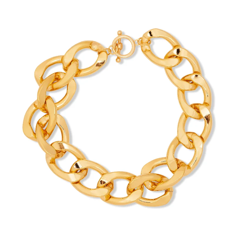 women luxury necklaces -Large Link Gold Chain Necklace