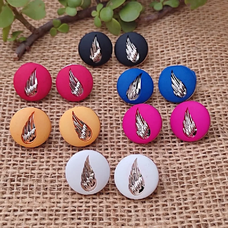 women oval earrings -Bevy Pearls Stud Earrings Combo