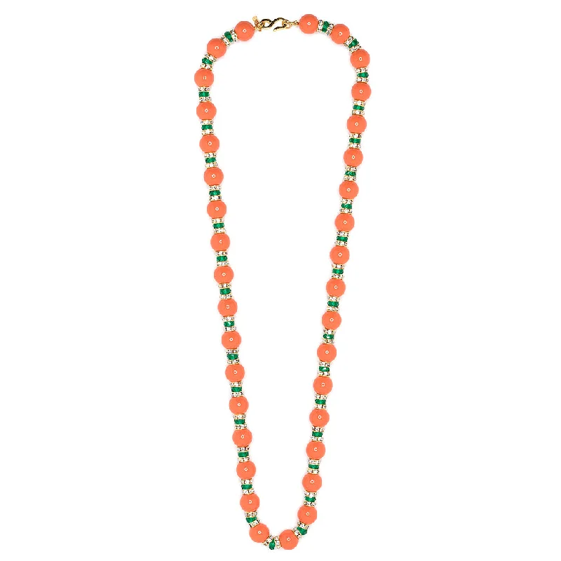 women bridal necklaces -Coral Rhondells Necklace