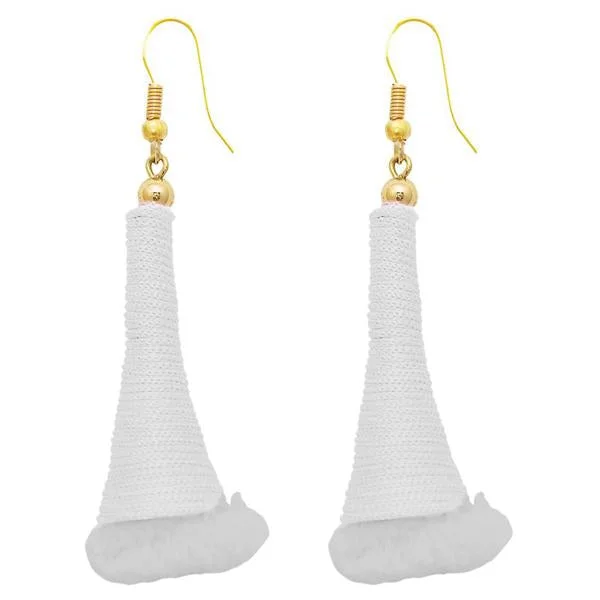 women sparkly earrings -The99Jewel Gold Plated White Thread Earrings - 1308318B