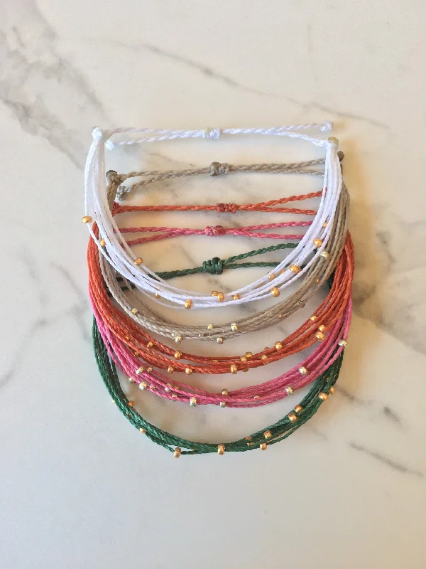 women colorful bracelets -Bead Accent String Bracelet/Anklet