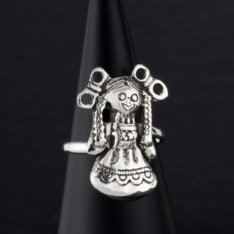 women gold rings -Mexican Lele Doll Ring