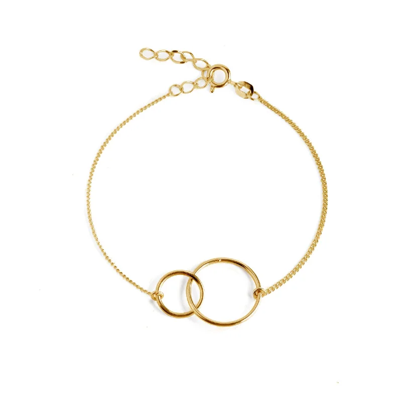 women oval bracelets -Sister Gold Bracelet