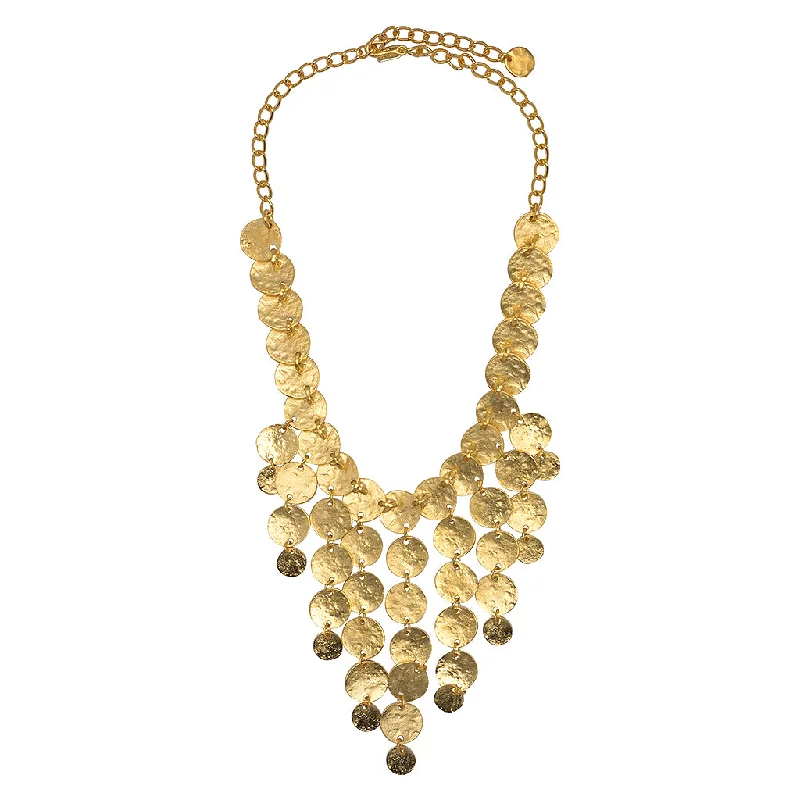 women adjustable necklaces -Satin Gold Coin Necklace