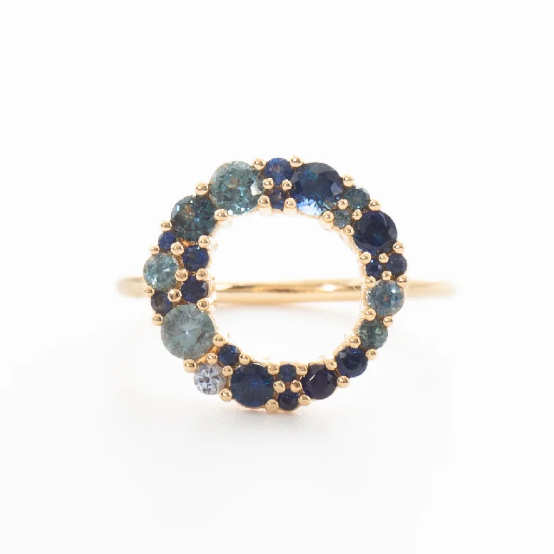 women vintage rings -Bubble Multicolor Sapphire Ring