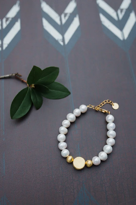 women luxury bracelets -Gold Vermeil Pearl Bracelet