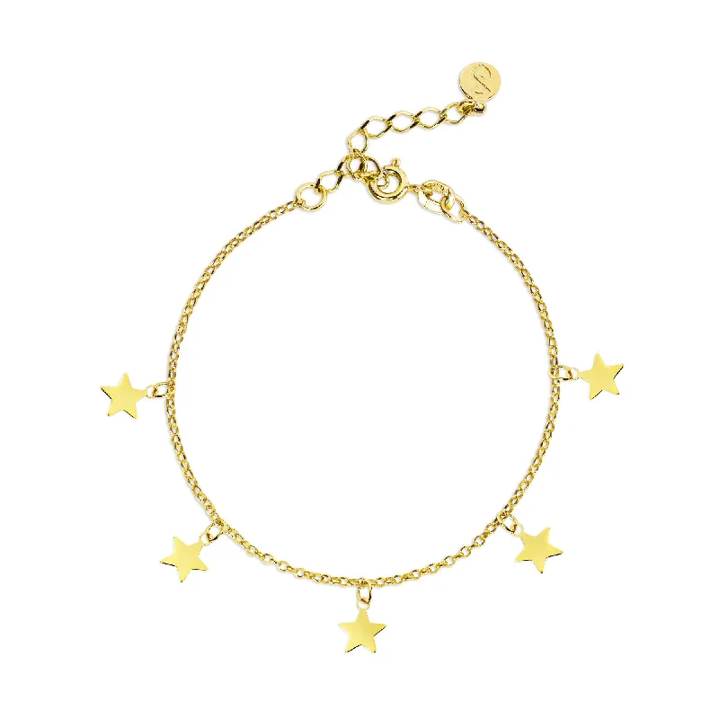 women adjustable bracelets -Mini Stars Gold Bracelet