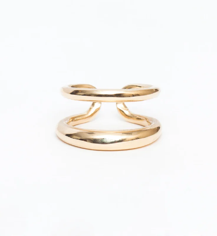 women colorful gemstone rings -Twin Tusk Ring