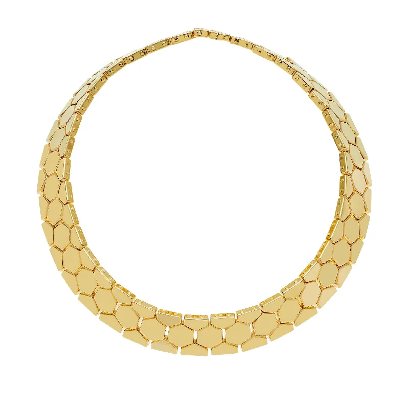 women wedding necklaces -Cleopatra Wide Chevron Choker Necklace