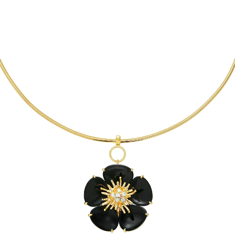 women adjustable necklaces -Antonia Flower Choker Necklace