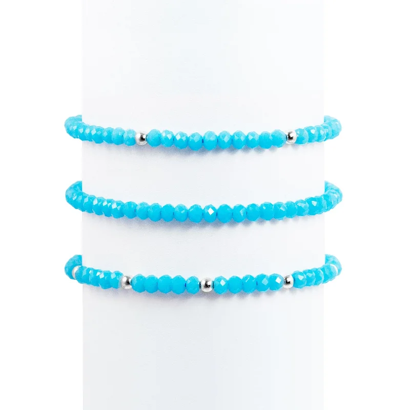 women silver bangles -Pack 3 Sky Bracelet