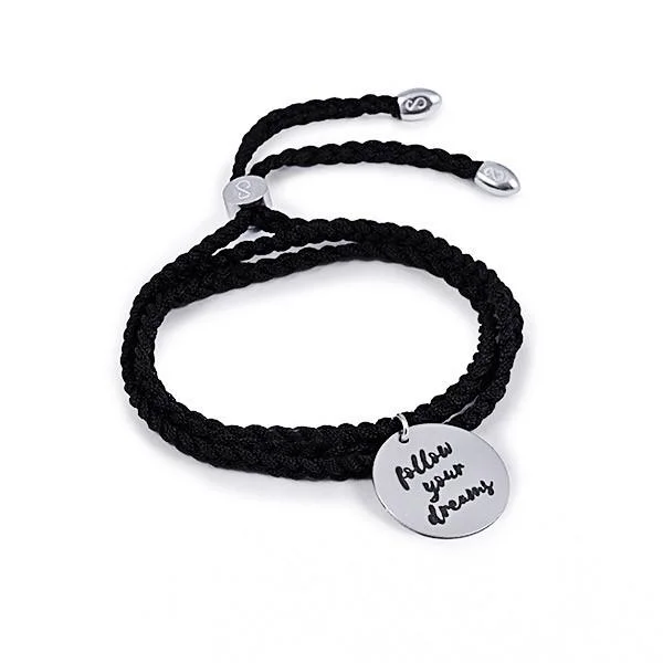 women statement bangles -Custom Dream Black Bracelet