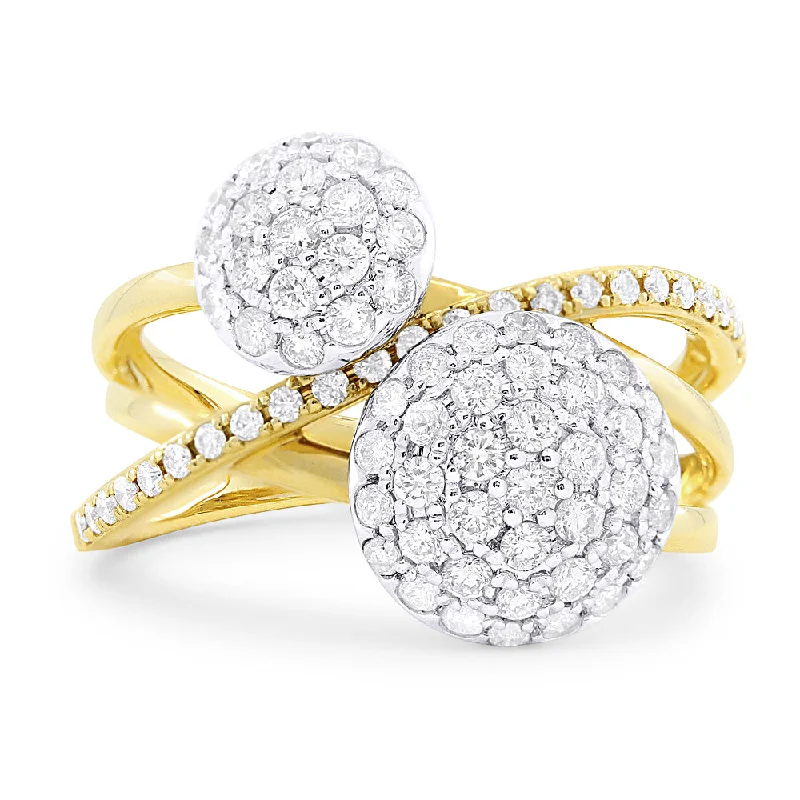 women affordable diamond engagement rings -14K White And Yellow Gold,white Diamond Ring