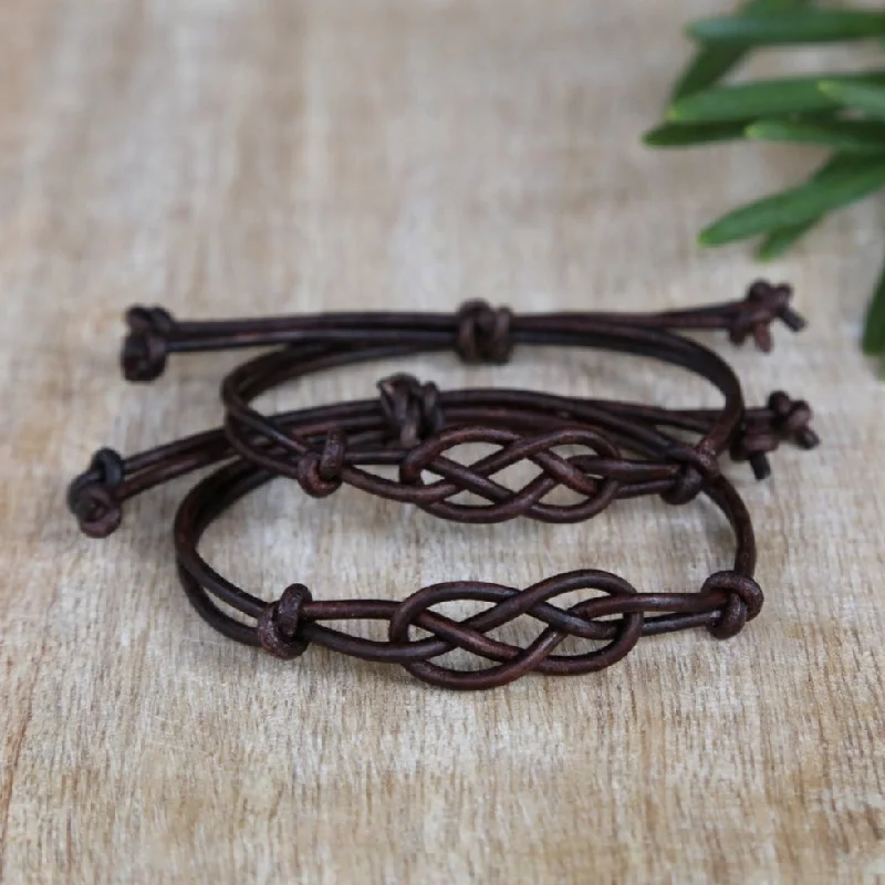 women oval bracelets -Neptune, Couples Bracelet, Antique Brown Leather Bracelets