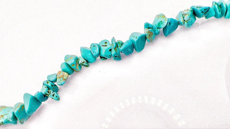 women romantic bangles -Turquoise Crystal Stone Chip Bracelets