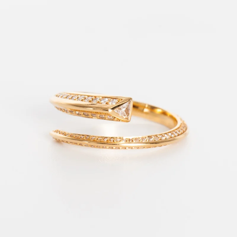 women gold engagement rings -Ziggy Pavé Ring