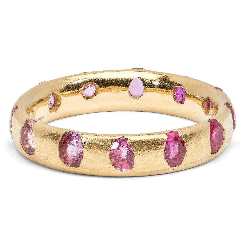 women gold rings -Pink Fade Celeste Ring - Size 6.5 - 8637