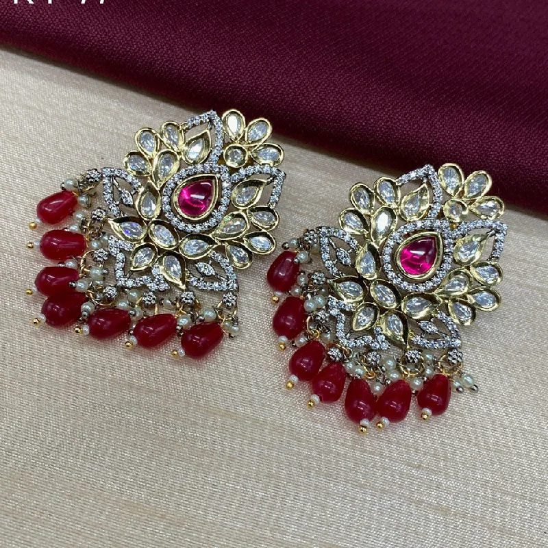 women star earrings -Amoliya Jewels Brass Kundan Earrings