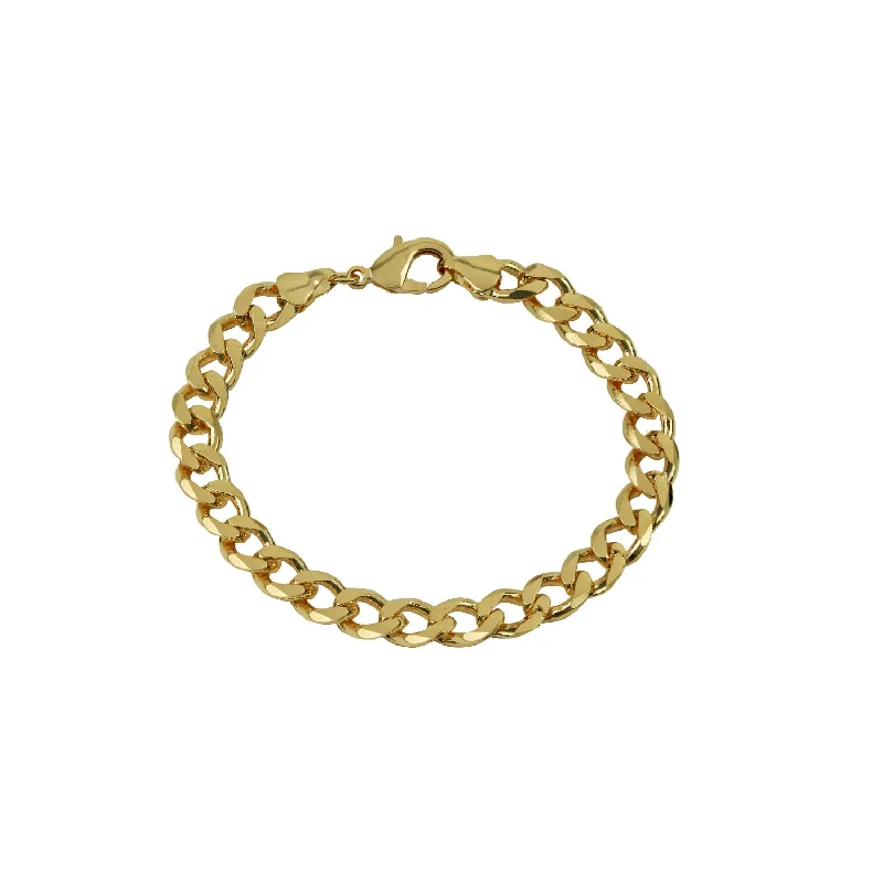 women statement bangles -THE MID SIZE CURB BRACELET