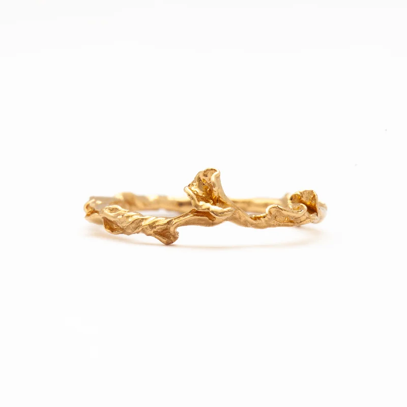 women gold-plated rings -Evening Fleur Ring