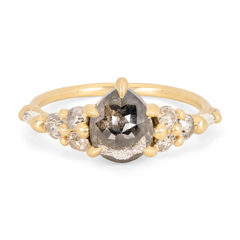 women anniversary rings -Grey Diamond Dreamers Ring - Size 6.5 - 11825