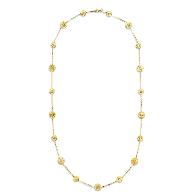 women halo necklaces -18K 19 Motif Orbit Necklace