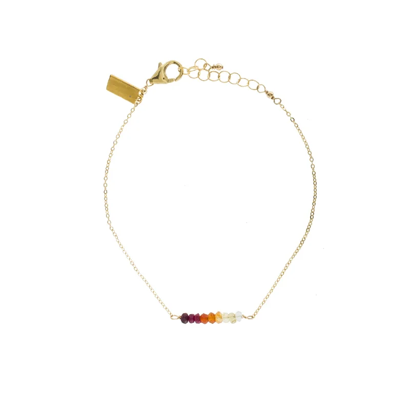 women minimalist bracelets -Ombre Bar Bracelet - Sunset Gold Filled