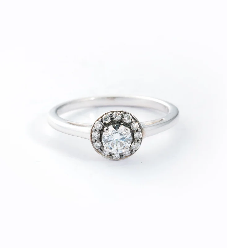 women diamond rings -Tiny Round Rosette Ring