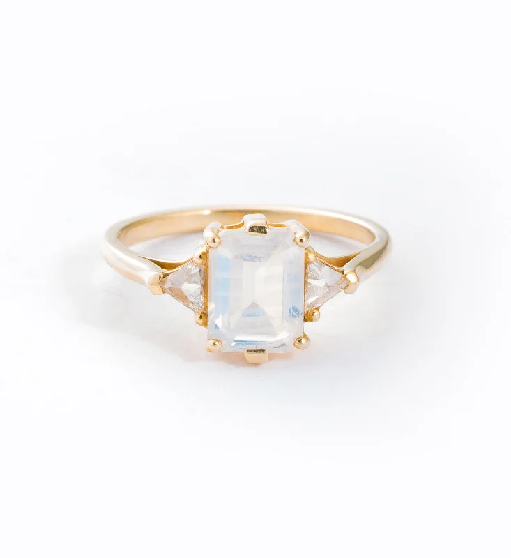 women men’s wedding rings -Moonstone Bea Ring