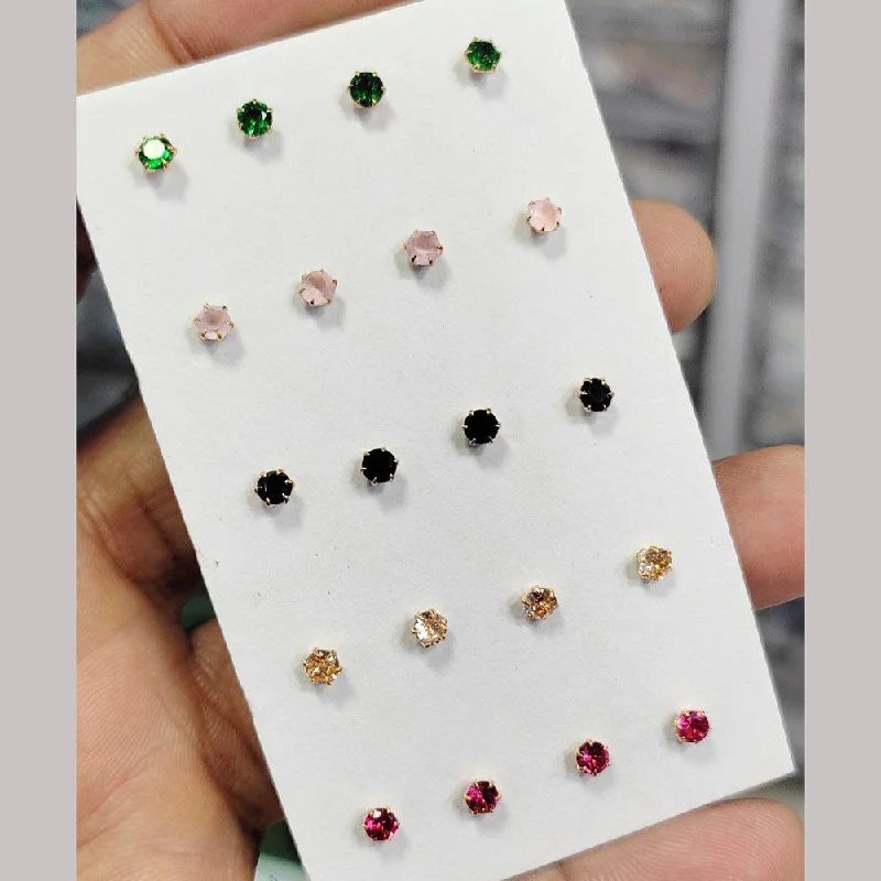 women luxury drop earrings -Aamrapali Crystal Stone Stud Earrings