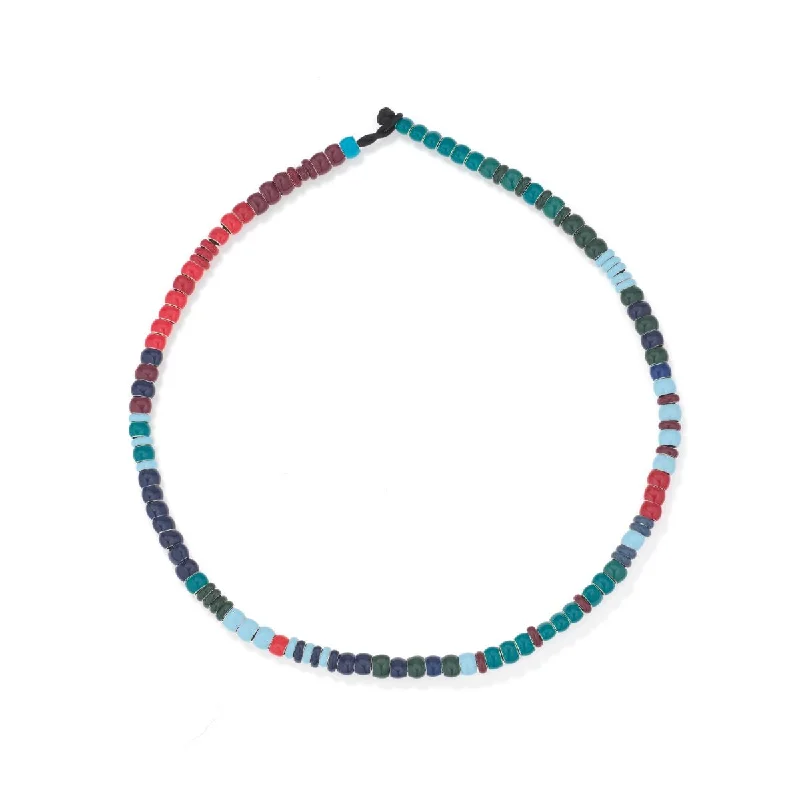 women crystal necklaces -Mini Bead Festive Full Enamel Necklace