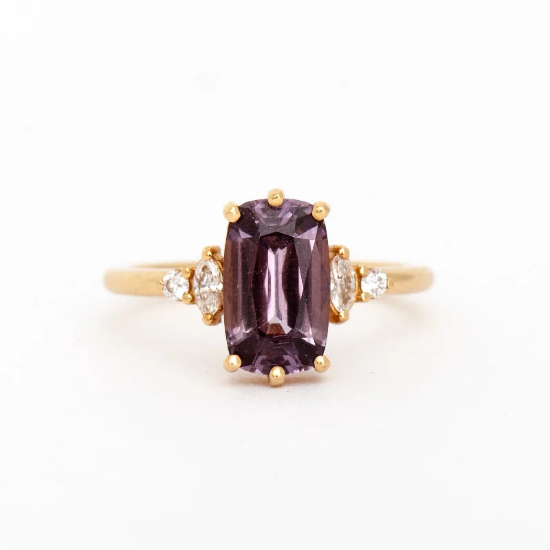 women oval diamond rings -2.12 Purple-Pink Spinel Desi Ring