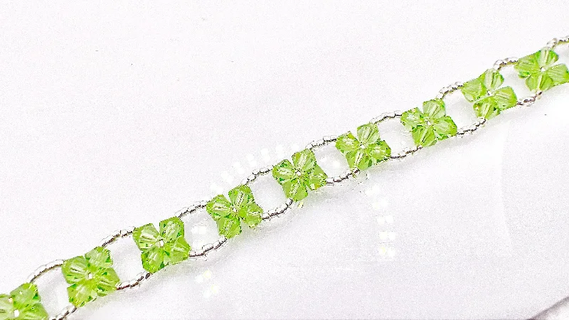 women statement bangles -Apple Green Forget Me Not Bracelet