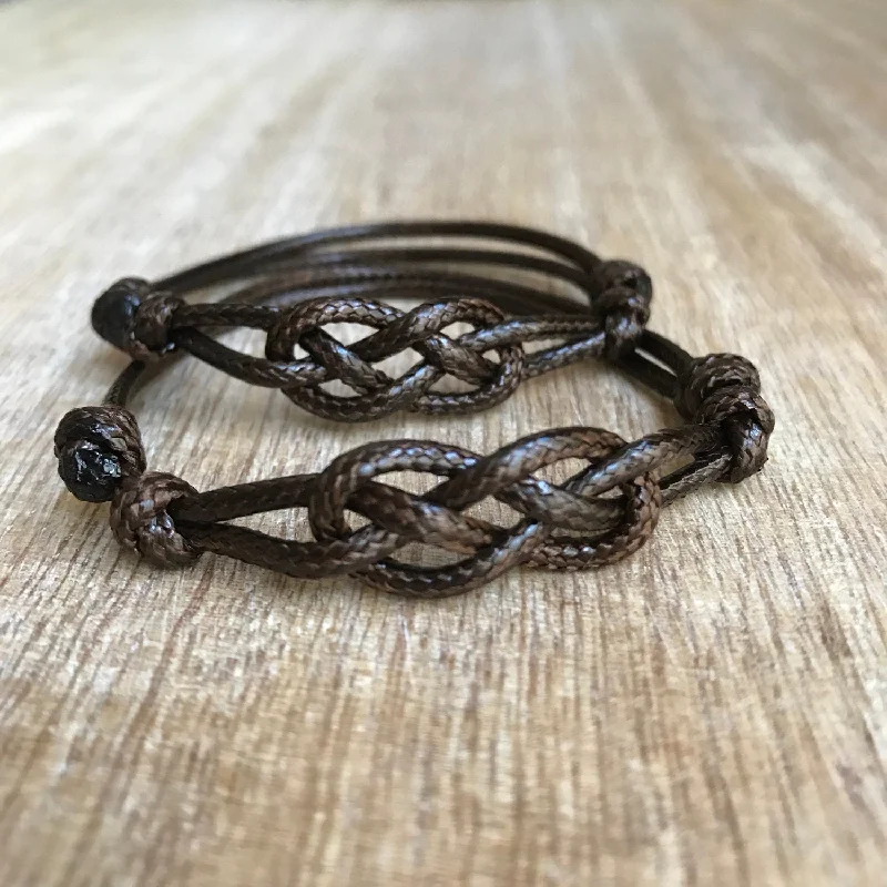 women cuff bangles -Neptune, Couples Bracelets, Waterproof Brown Waxed Cord Bracelets,His and her Bracelet,Love Bracelet WC001437