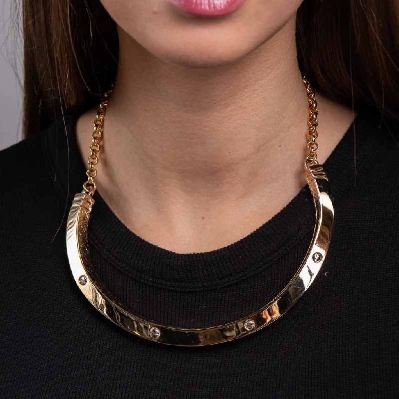 women unique necklaces -Screws Collar Necklace