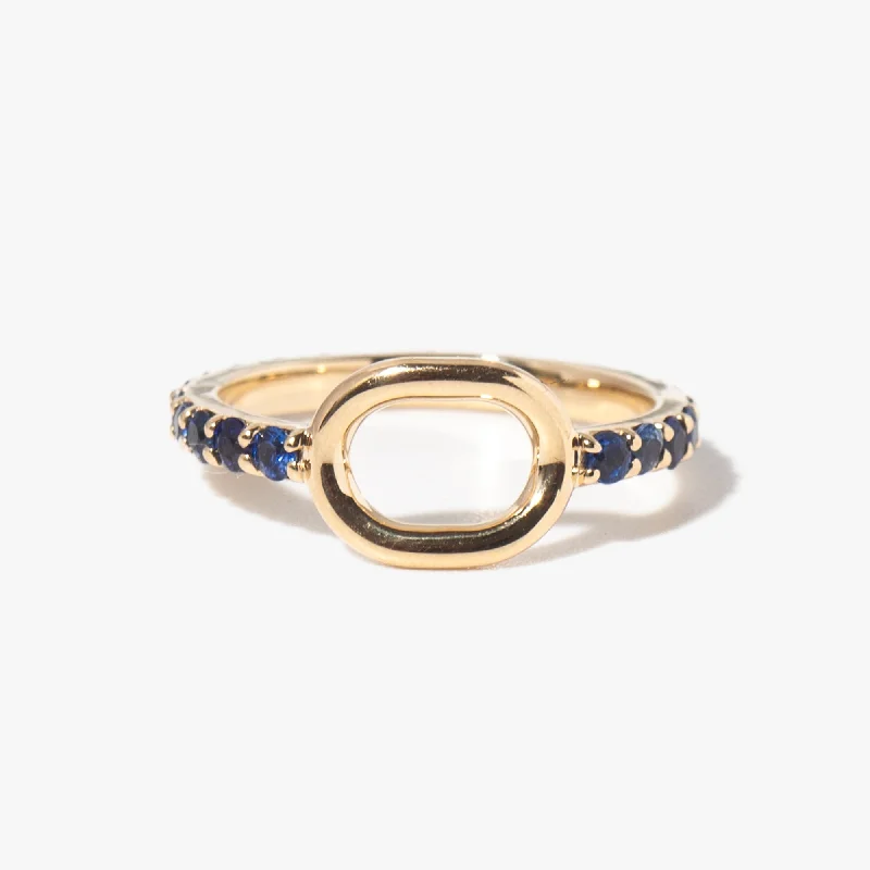 women pearl rings -Fara Ring with Sapphires