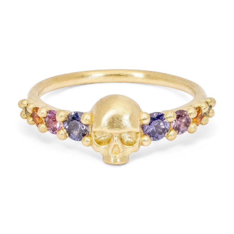 women ring sets -Blossom Crush Love Dusk Skull Ring - Size 6.5 - 11449