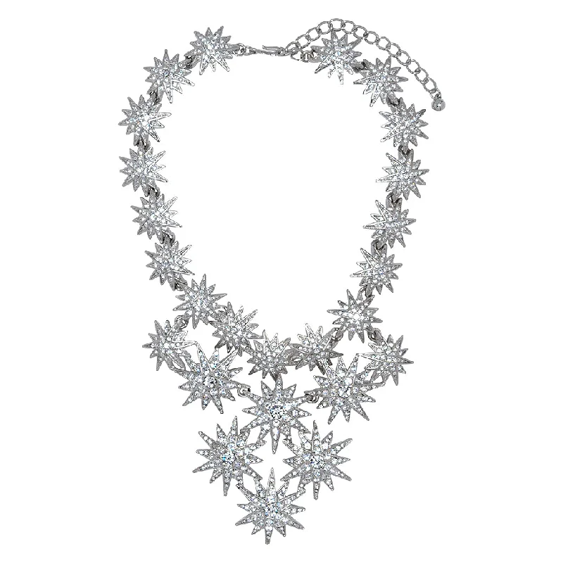 women short necklaces -Starburst Bib Necklace