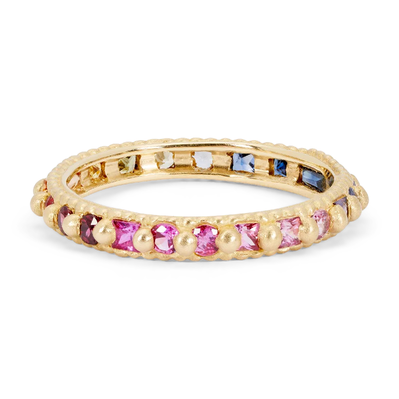 women custom rings -Rainbow Mixed Cut Ramona Ring - Size 7 - 11584