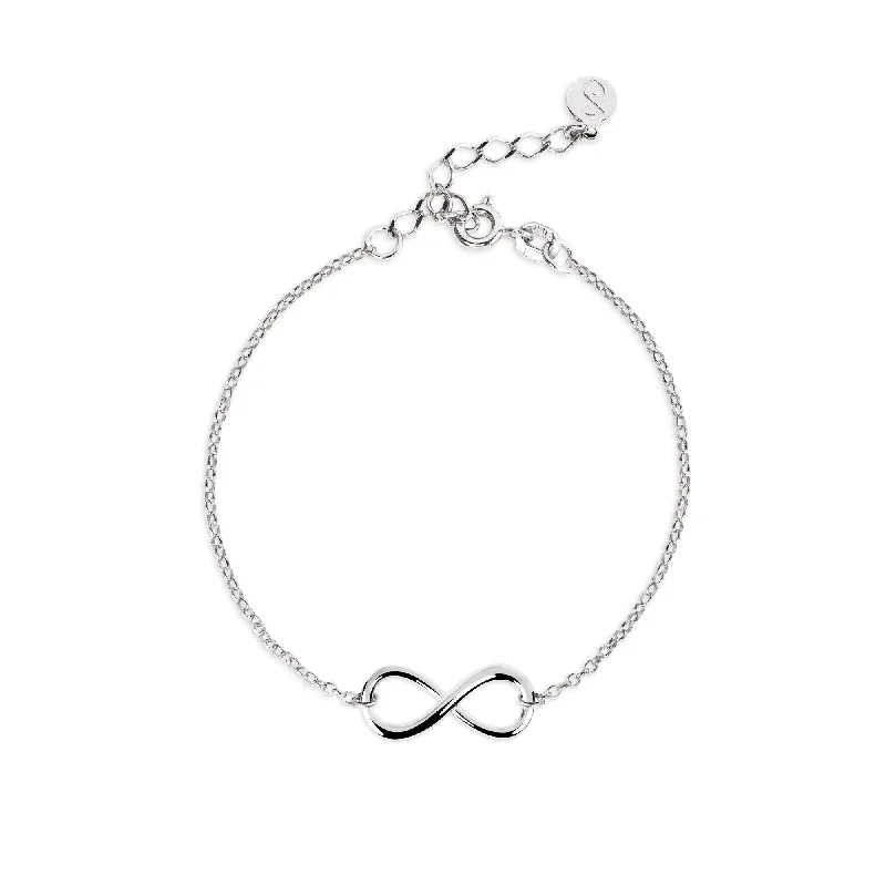 women diamond bracelets -Infinity Silver Bracelet