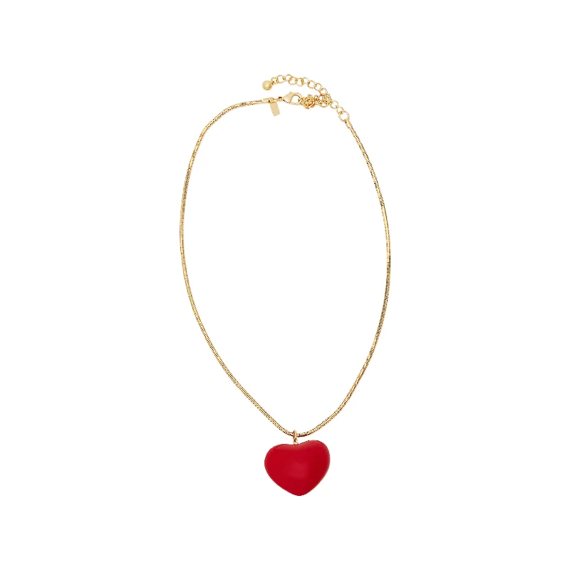 women infinity necklaces -"SATC" Red Heart Pendant Necklace