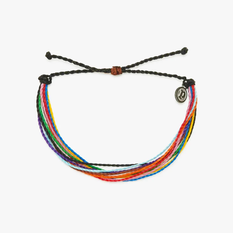 women leather bangles -Progress Pride Bracelet