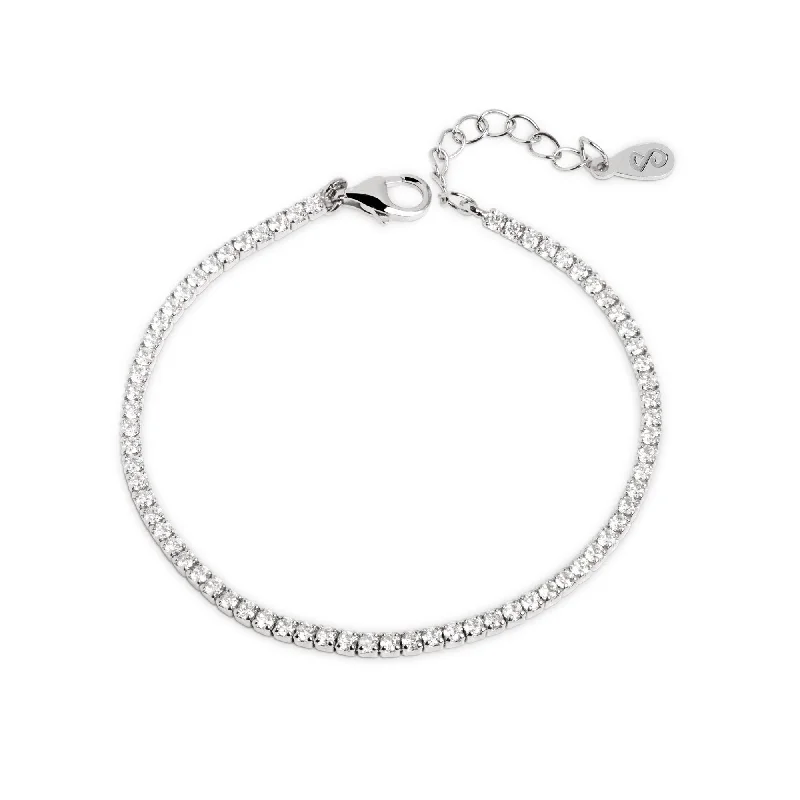 women beaded bracelets -Riviere Spark Silver Bracelet